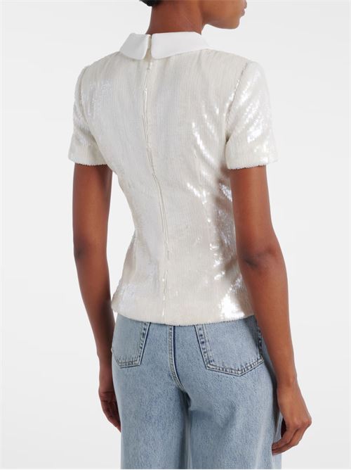 Sequined top SELF PORTRAIT | RS26016TWHITE